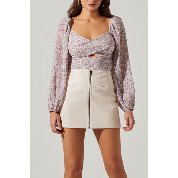 Plisse Print Blouse