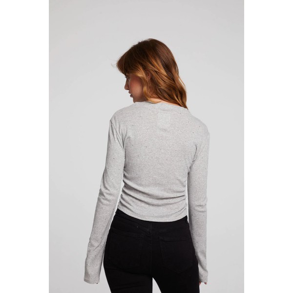 Crystal Shirred Top