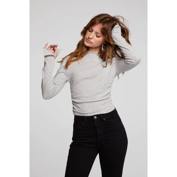 Crystal Shirred Top