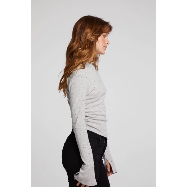 Crystal Shirred Top