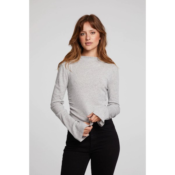 Crystal Shirred Top
