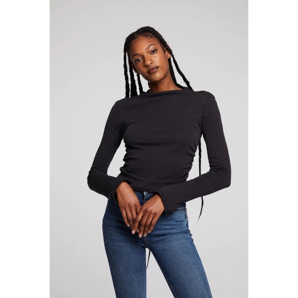 Crystal Shirred Top