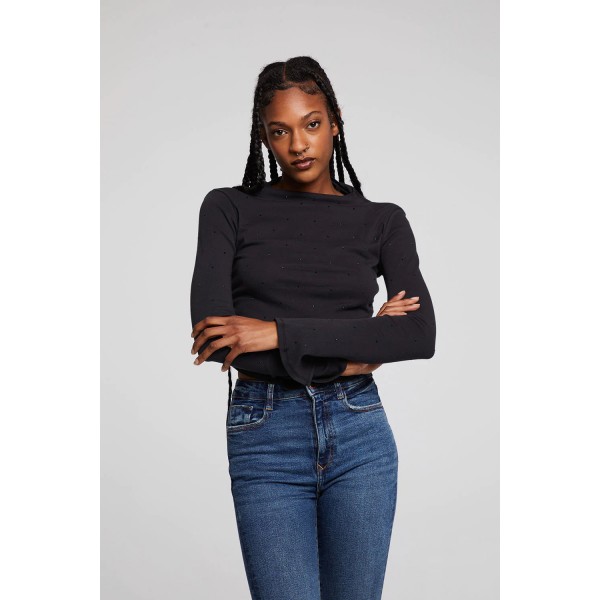 Crystal Shirred Top