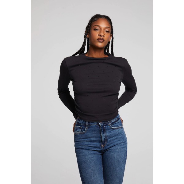 Crystal Shirred Top