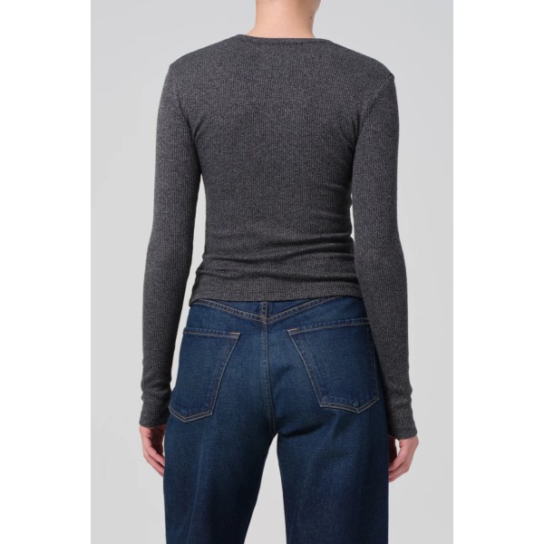Emma V-nk Rib Top