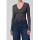 Emma V-nk Rib Top