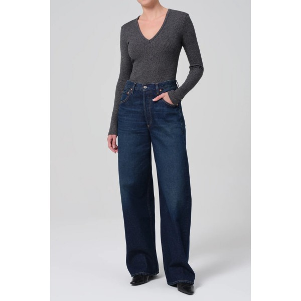 Emma V-nk Rib Top