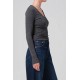 Emma V-nk Rib Top