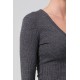 Emma V-nk Rib Top