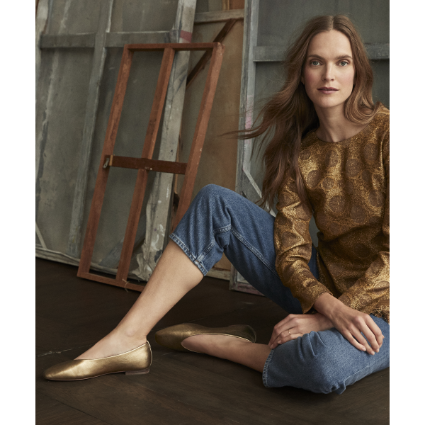 The Crane - Antique Gold Leather