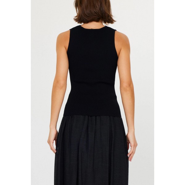 Lace Trim Knit Tank