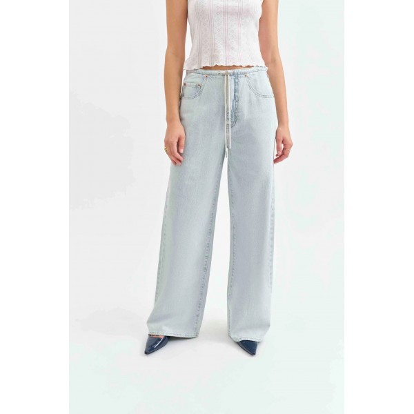 Madison Mid Rise Wide Leg Jean