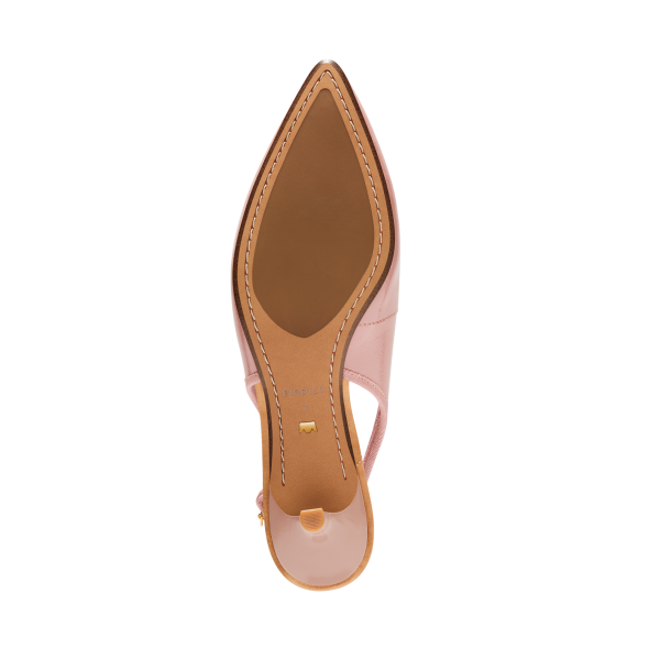 The Goldfinch Kitten Heel - Blush Patent Leather