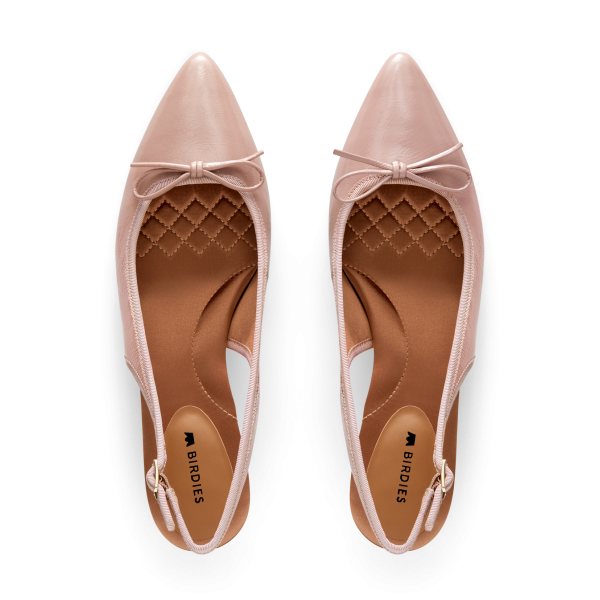 The Goldfinch Kitten Heel - Blush Patent Leather