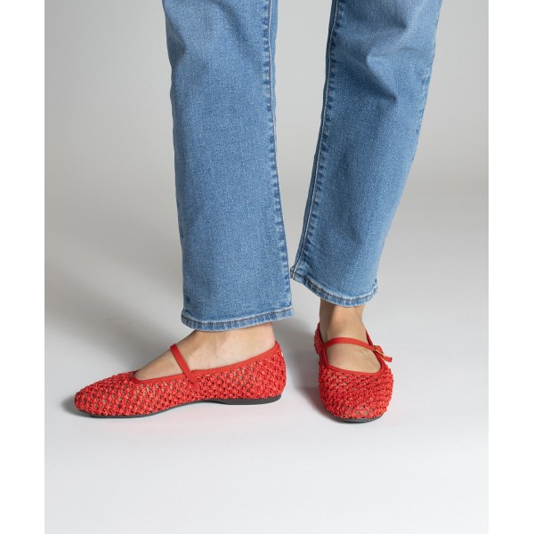 The Hummingbird - Mary Jane Red Openweave
