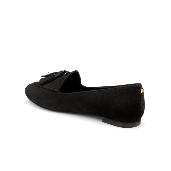 The Heron - Black Suede Tassel