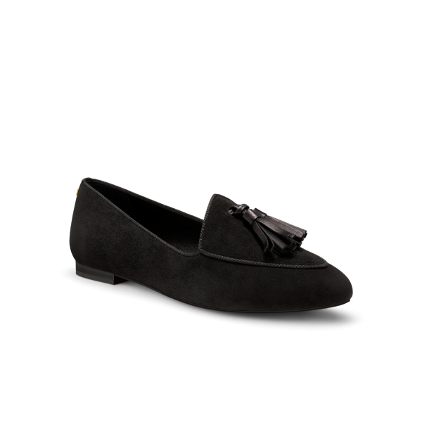 The Heron - Black Suede Tassel