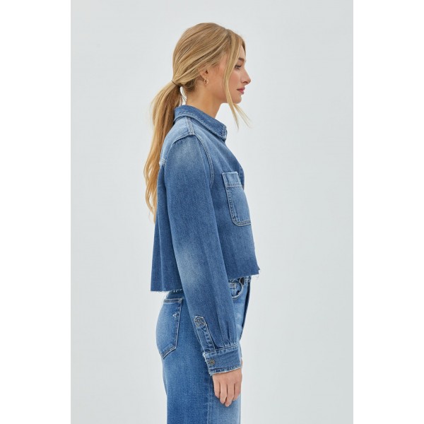 Crop Denim Shirt