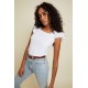 Cameo Square Neck Ruffle Top