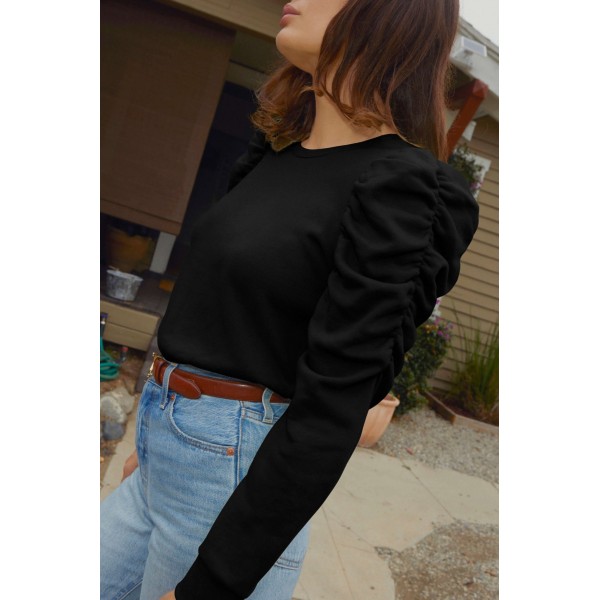Perla Gathered Sweatshirt
