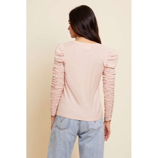 Renee Shirred V neck