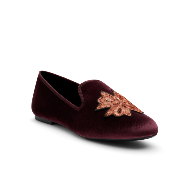 The Starling - New Bordeaux Velvet Embroidery