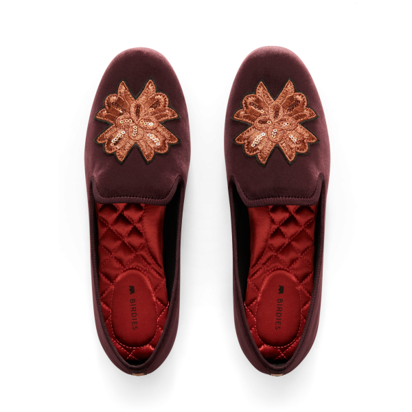The Starling - New Bordeaux Velvet Embroidery
