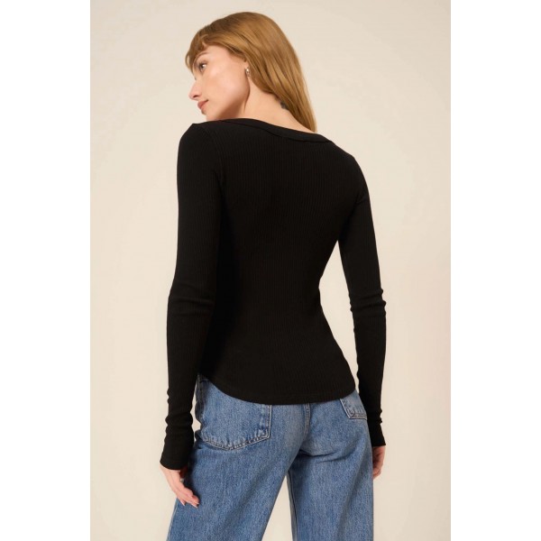 The Comeback Notch Neck Long Sleeve
