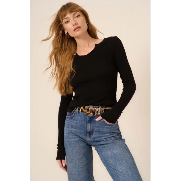 The Comeback Notch Neck Long Sleeve