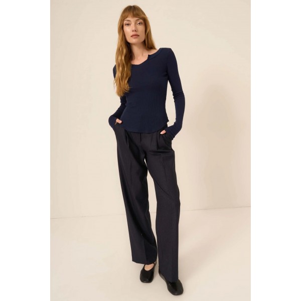 The Comeback Notch Neck Long Sleeve