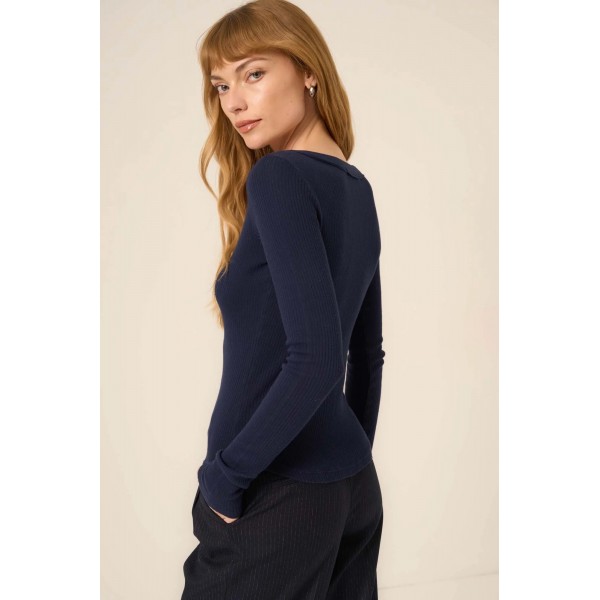 The Comeback Notch Neck Long Sleeve