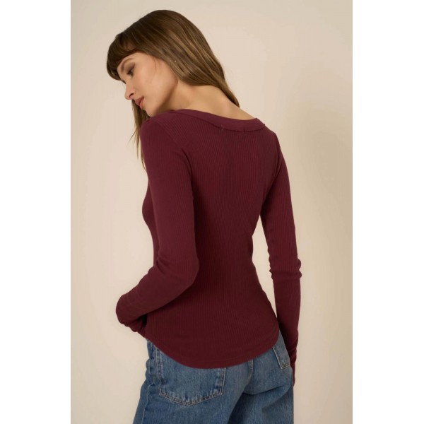 The Comeback Notch Neck Long Sleeve