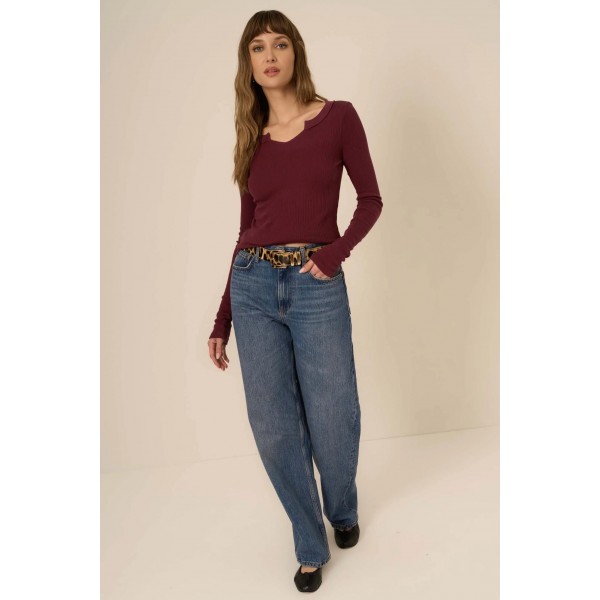The Comeback Notch Neck Long Sleeve