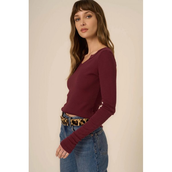 The Comeback Notch Neck Long Sleeve