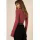 Opal Ruched Side Brushed Rib V-Neck