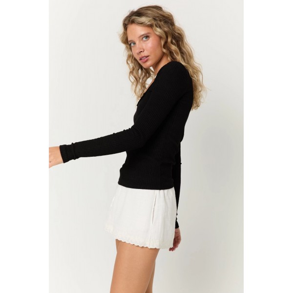 Rae Scoop Rib Long Sleeve