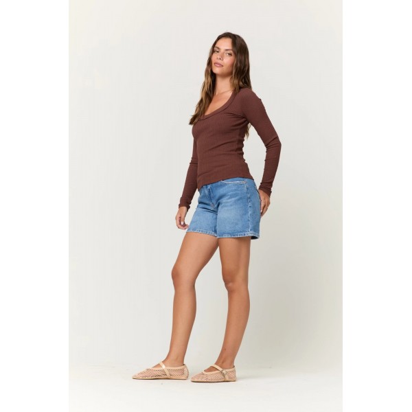 Rae Scoop Rib Long Sleeve