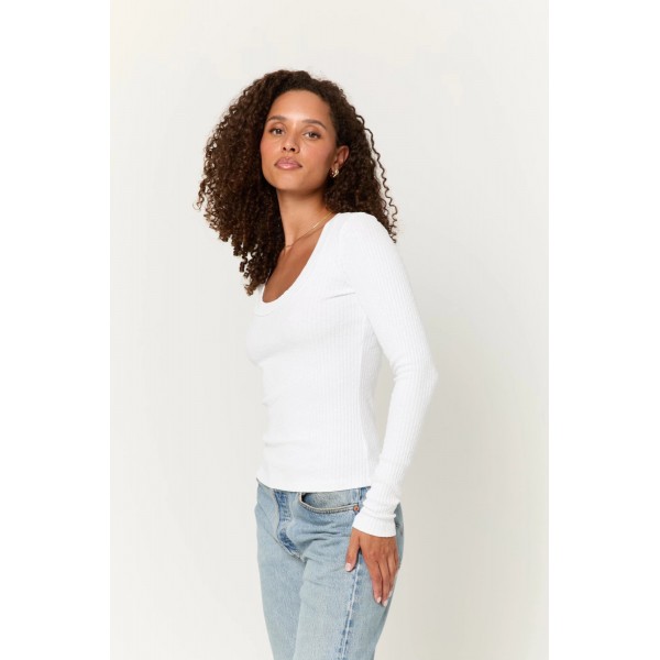 Rae Scoop Rib Long Sleeve