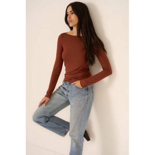 Vera Boat Neck Long Sleeve