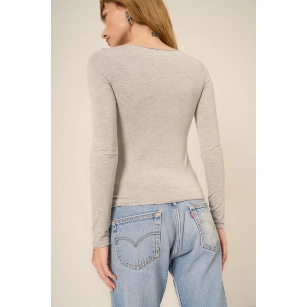 Vera Boat Neck Long Sleeve