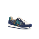 The Roadrunner - Navy Plaid Suede