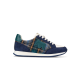The Roadrunner - Navy Plaid Suede