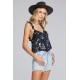 Dorie Ruffle Print Tank