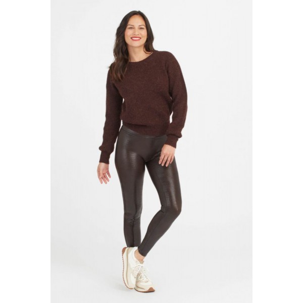 Faux Leather Croc Shine Legging