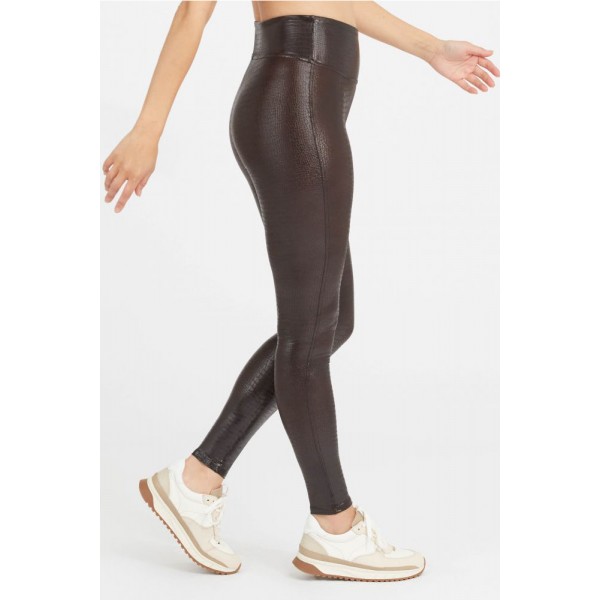 Faux Leather Croc Shine Legging