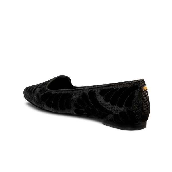 The Sparrow - Black Velvet Embroidery