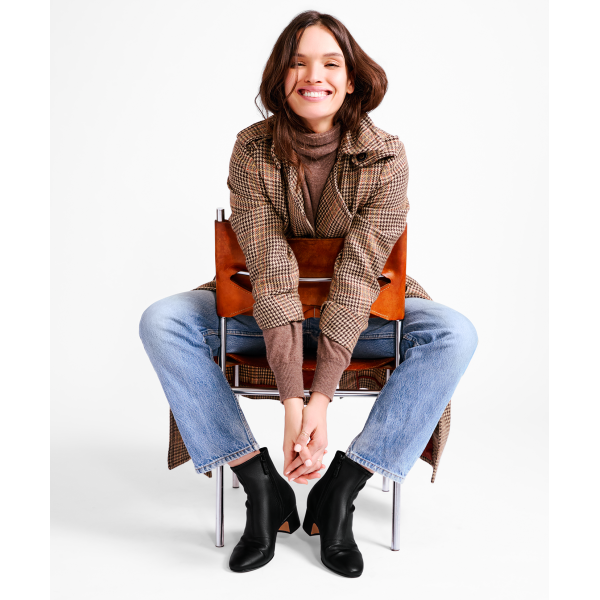 The Starling 50 Bootie - Black Stretch Leather