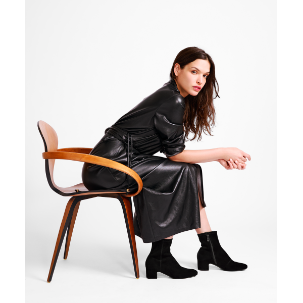 The Starling 50 Bootie - Black Stretch Suede